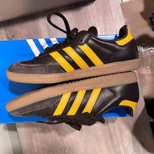 ADIDAS WOMEN SAMBA OG BROWN PRELOVED YELLOW IG6174 Size 8BRAND NEW